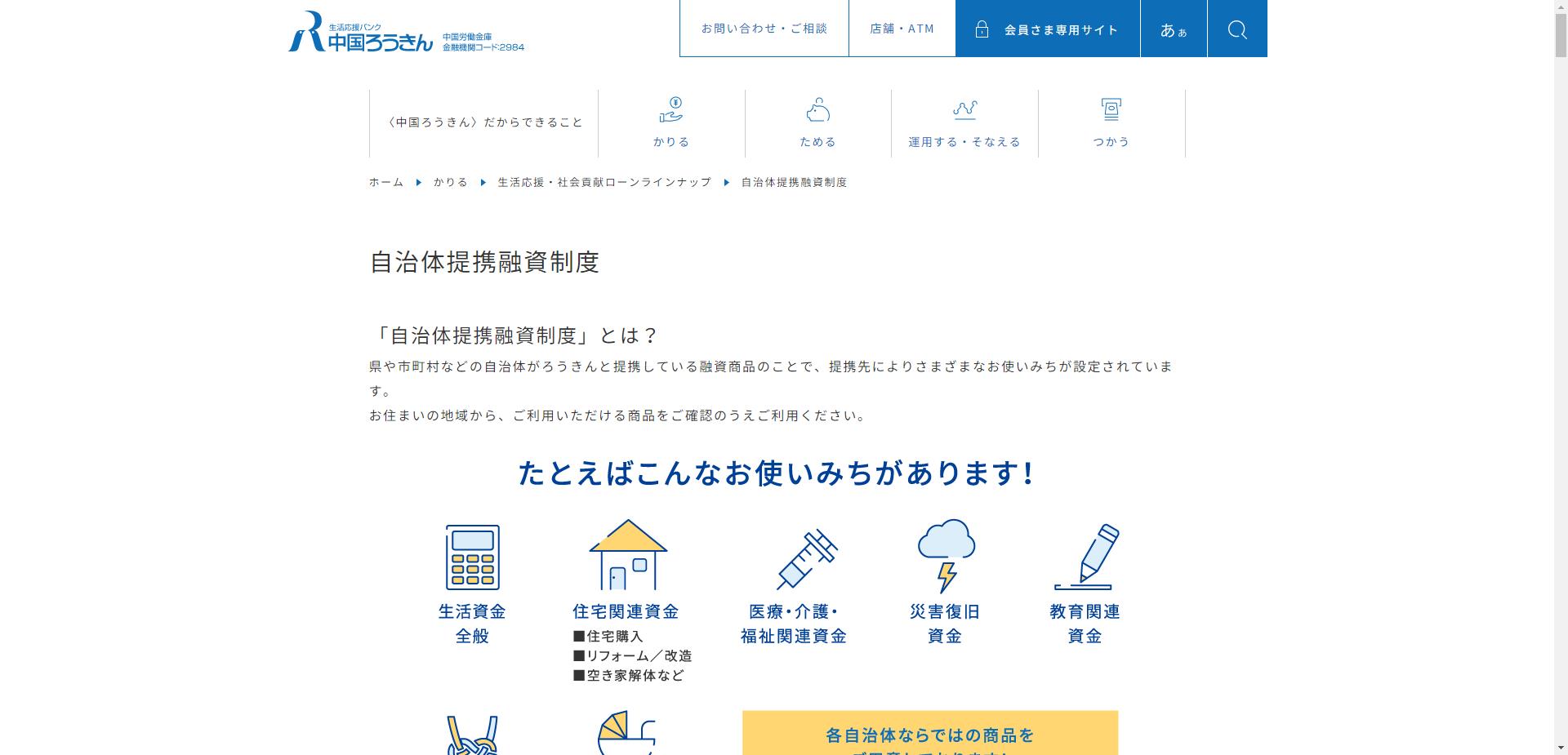 東広島市提携融資制度(労働金庫)